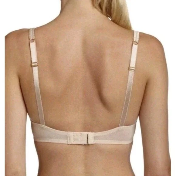 Wacoal 853147 32D Beige Bold & Beautiful Floral Embroidery Contour TShirt Bra - Picture 2 of 7